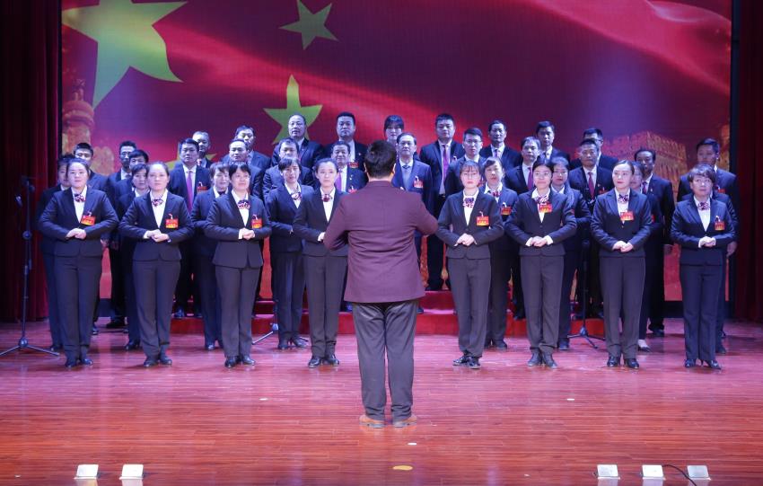 冠亚线上平台,冠亚（中国）2019年度工作动员大会---大合唱《团结就是力量》、《我爱你中国》